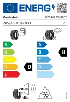 205/50R16 opona VREDESTEIN Quatrac FSL 87V